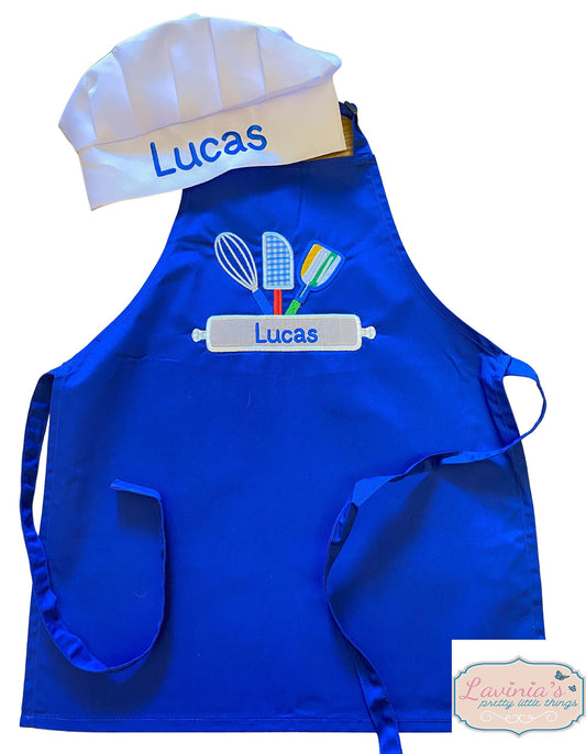 Personalised Children's Apron Chef Hat