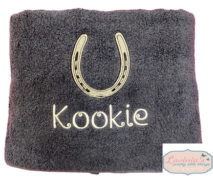 Personalised Horse Shoe Towel