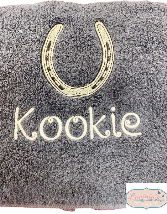 Personalised Horse Shoe Towel