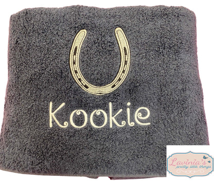 Personalised Horse Shoe Towel
