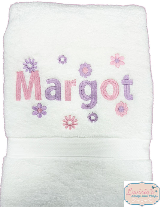 Personalised Girls Swimming Towel