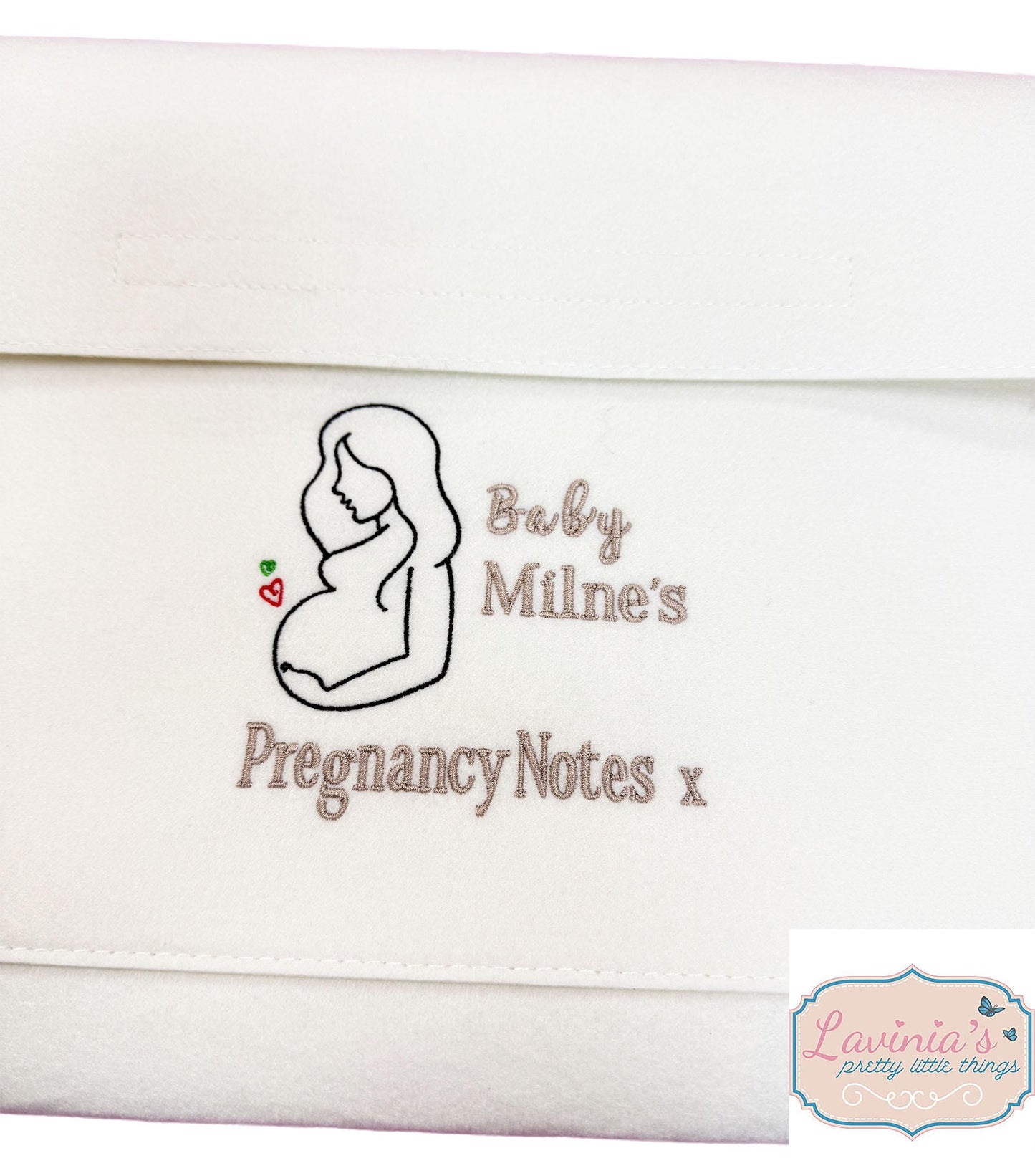 Personalised embroidered Pregnancy Folder