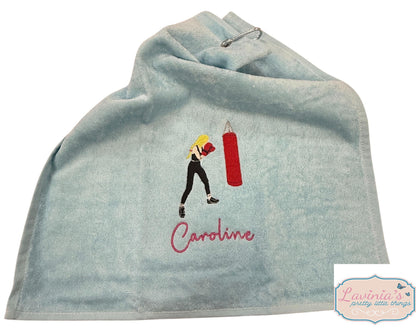 Personalised Female Boxer Towel