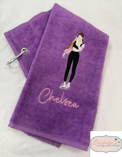 Personalised Female Yoga Gym Towel