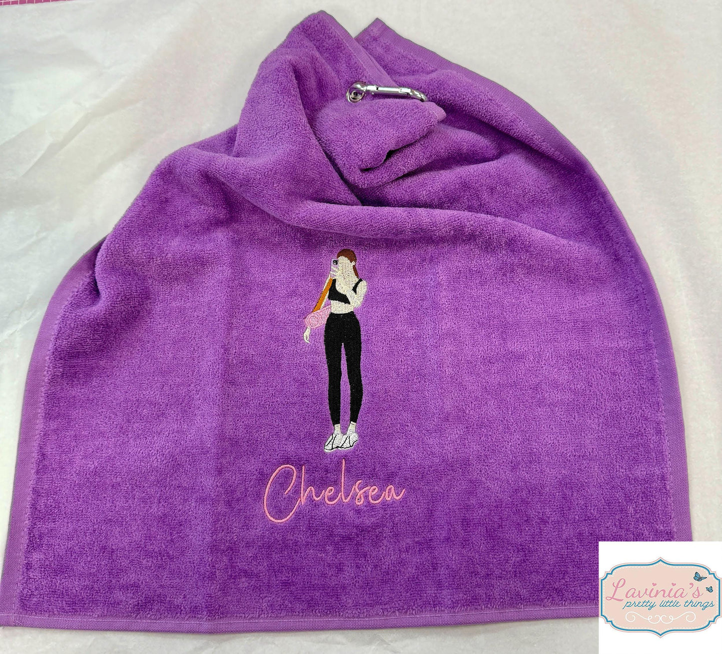 Personalised Female Yoga Gym Towel