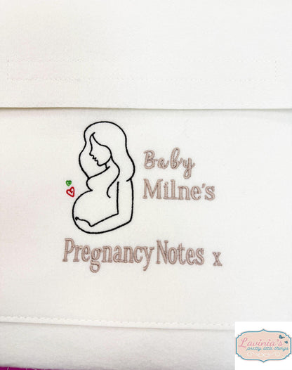 Personalised embroidered Pregnancy Folder