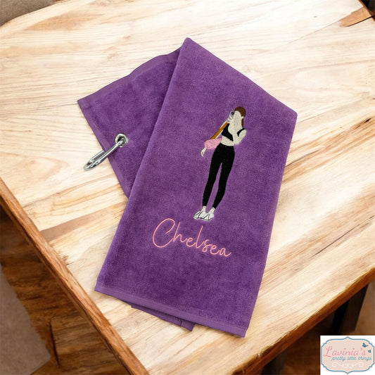 Personalised Female Yoga Gym Towel