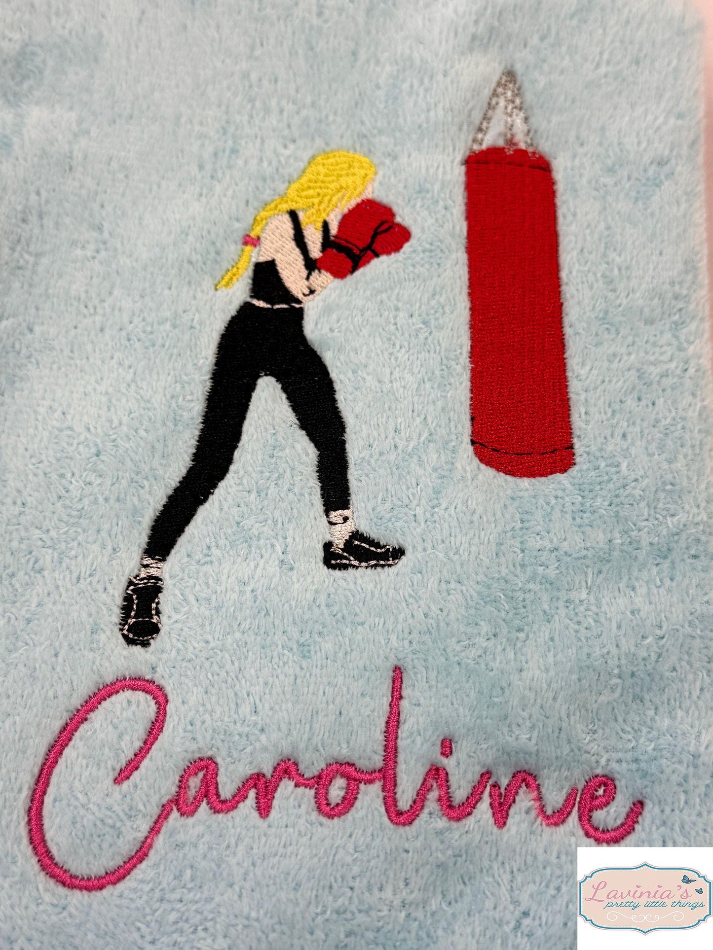 Personalised Female Boxer Towel
