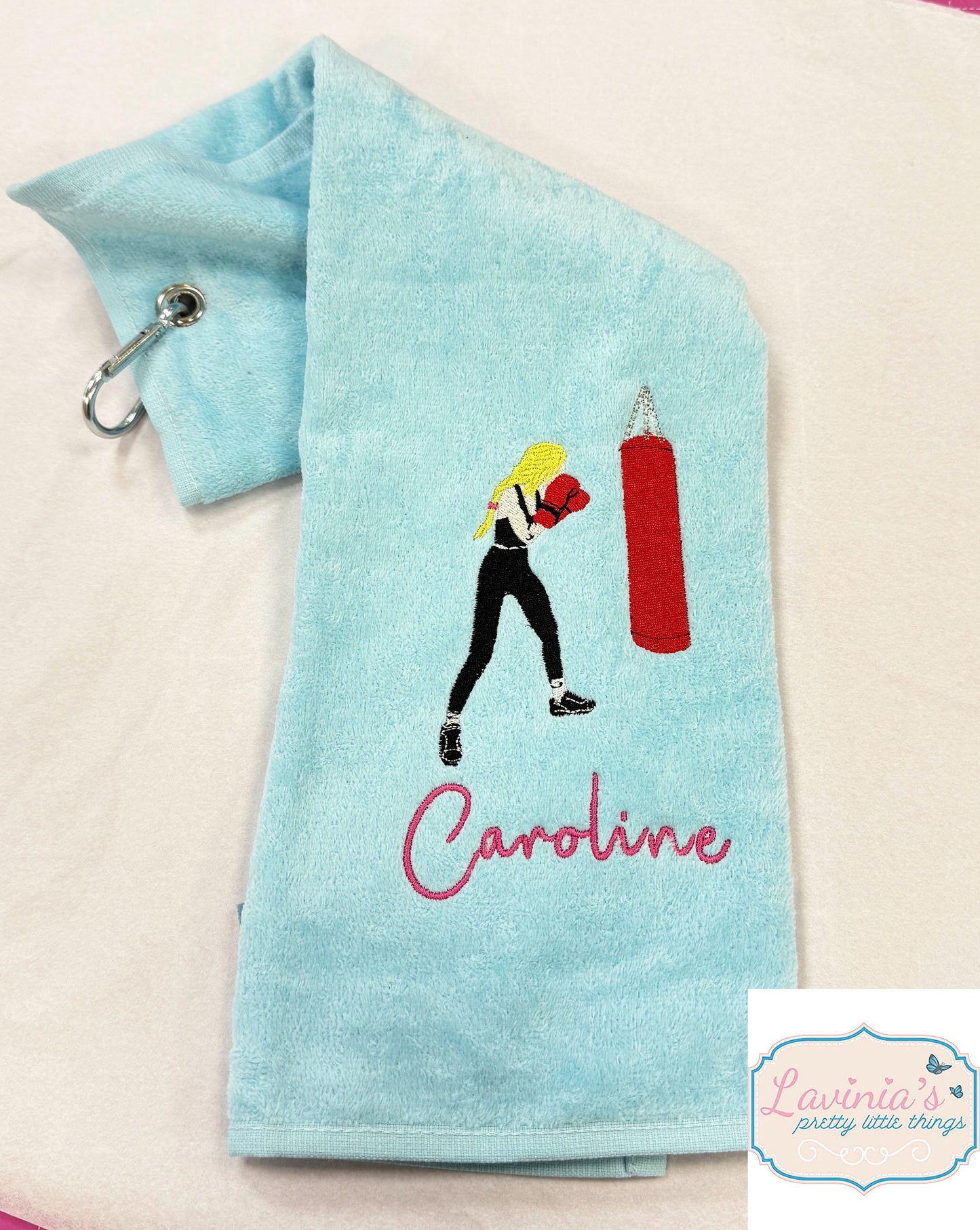 Personalised Female Boxer Towel