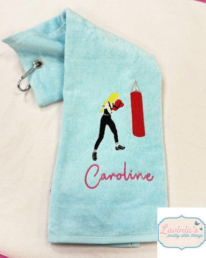 Personalised Female Boxer Towel