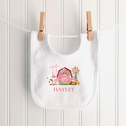 Girls 1st Birthday Farm Pyjamas / Pink Cloud PJs / When I Wake Up I Will Be One / Toddler Birthday Outfit / Farm Animal Theme Sleepwear