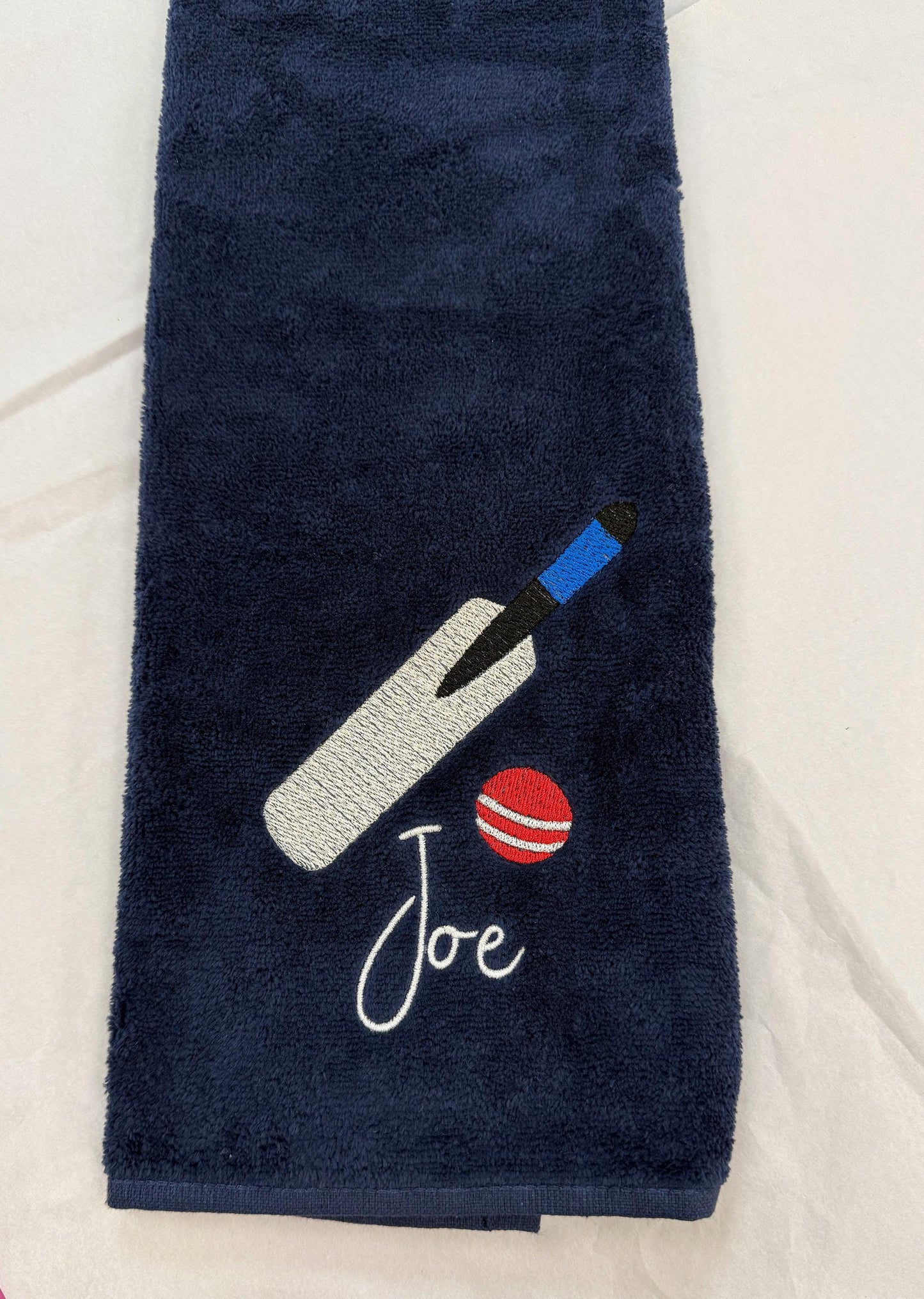 Personalised Embroidered Cricket Towel