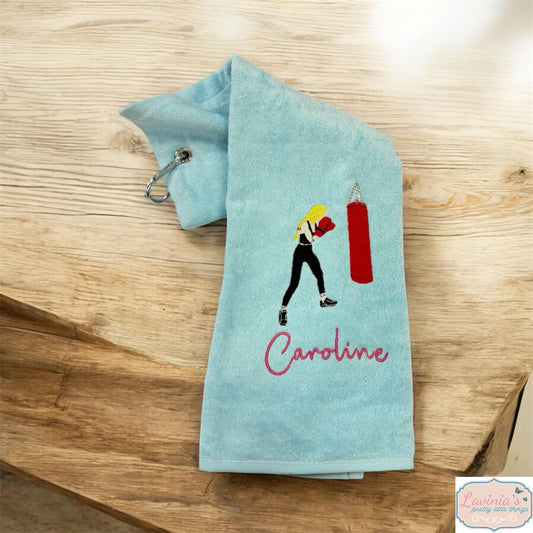 Personalised Female Boxer Towel