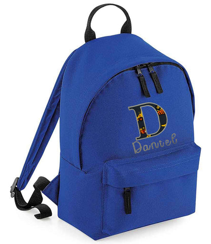 Toddler backpack with embroidered name