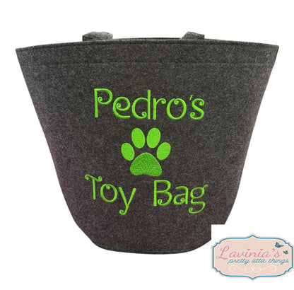 Personalised Dog Pet Toy trug Bag