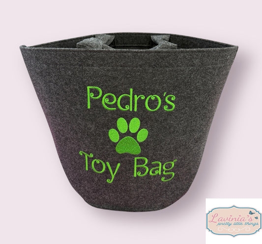 Personalised Dog Pet Toy trug Bag