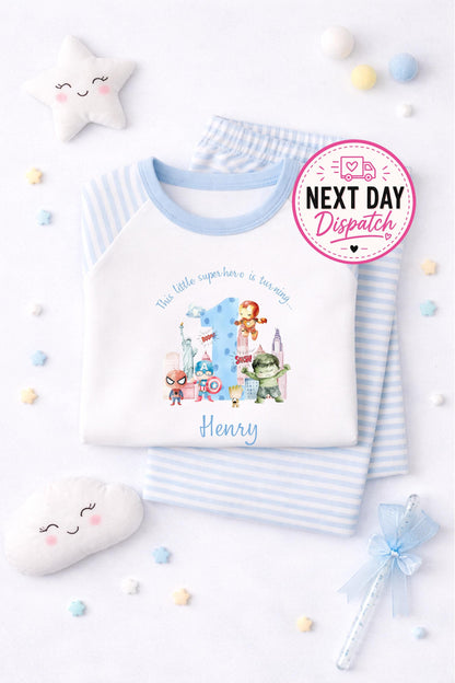 Personalised Superhero Pyjamas, When I wake up I will be one, two, three