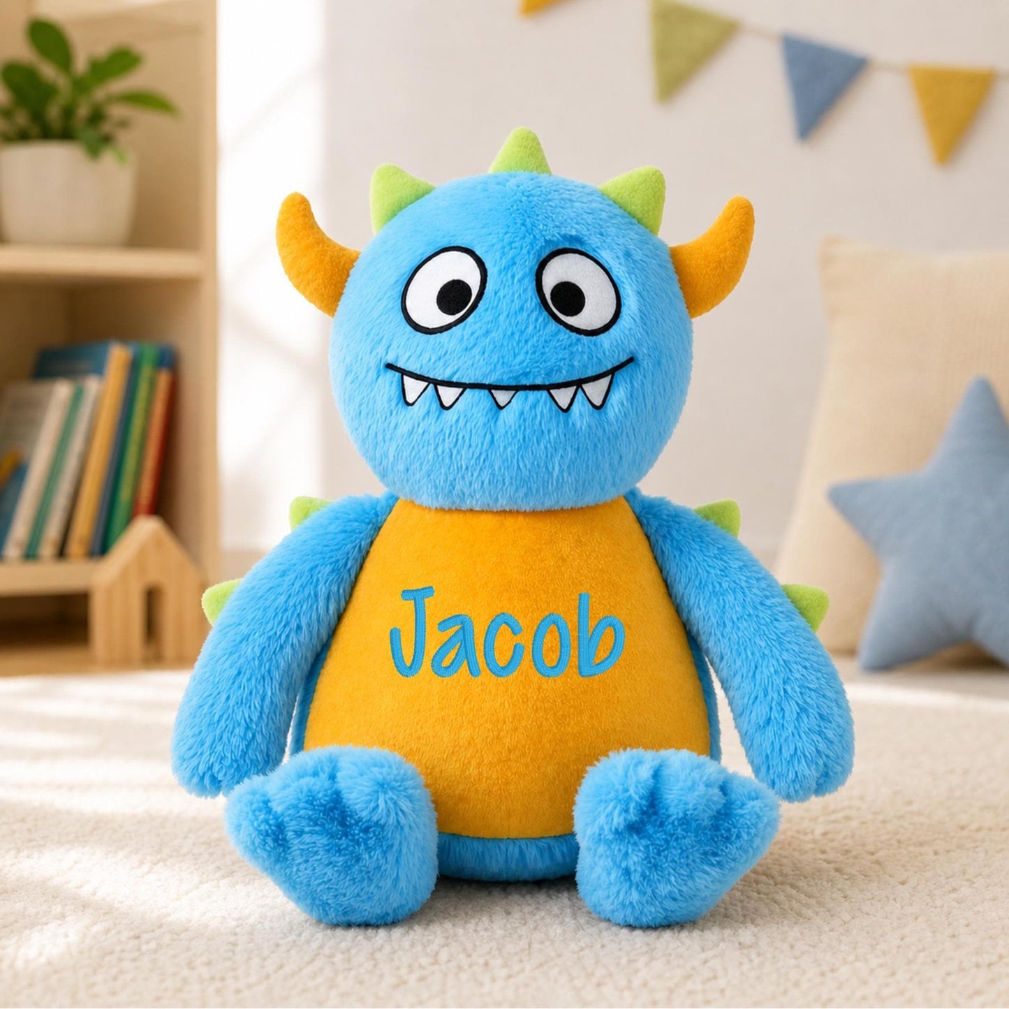 Personalised Embroidered Worry monster | Custom Baby Gift | Newborn Keepsake | Toddler gift