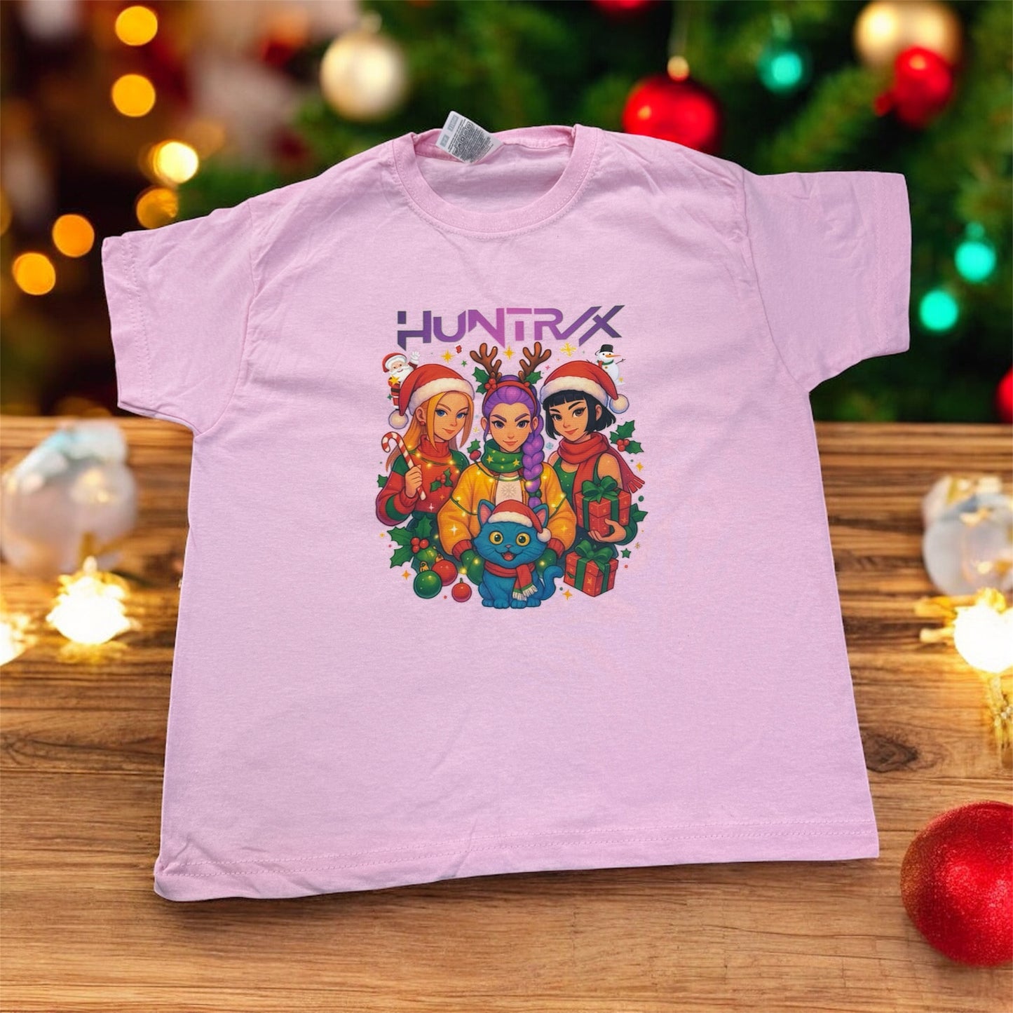 Christmas Huntrix Girls printed t-shirt, K-Pop T-Shirt