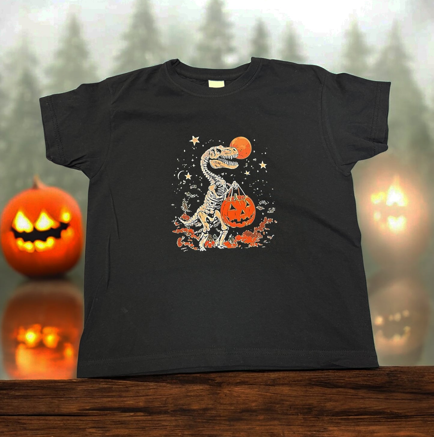 T-Rex Dinosaur Pumpkin Halloween Top