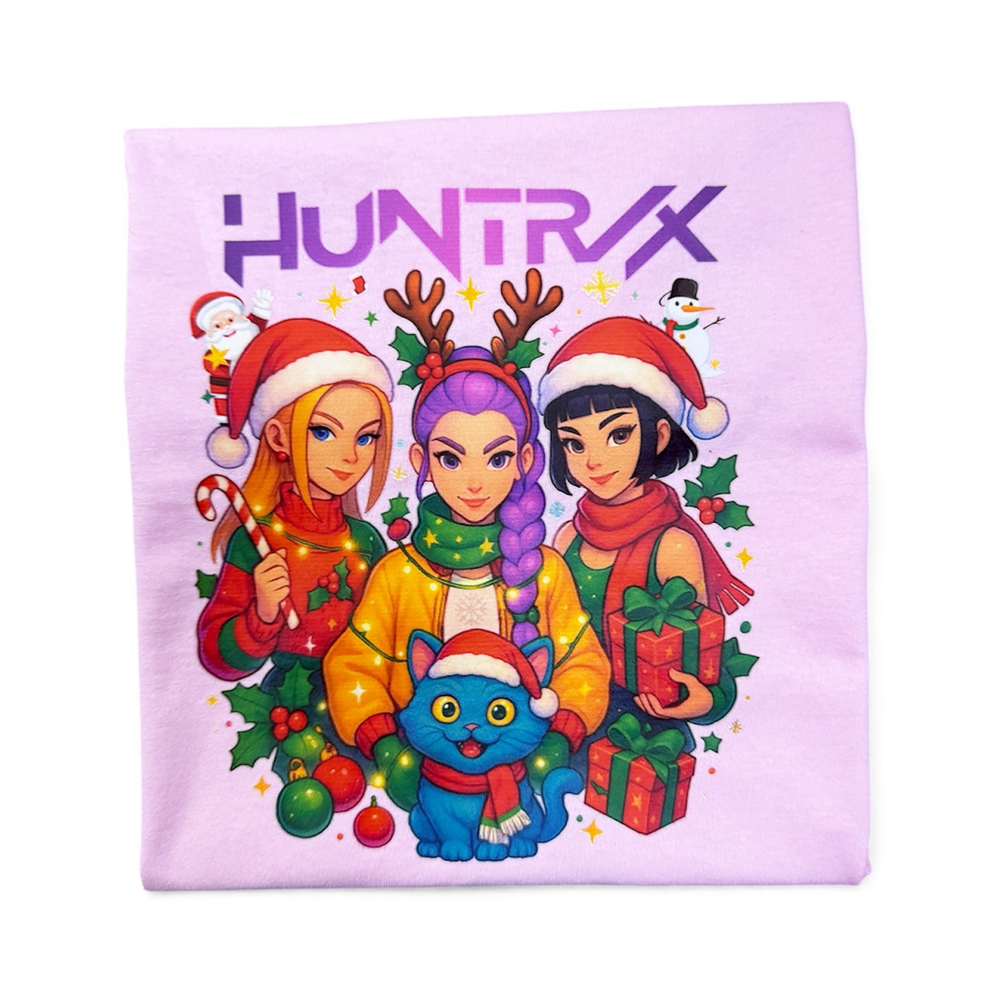 Christmas Huntrix Girls printed t-shirt, K-Pop T-Shirt