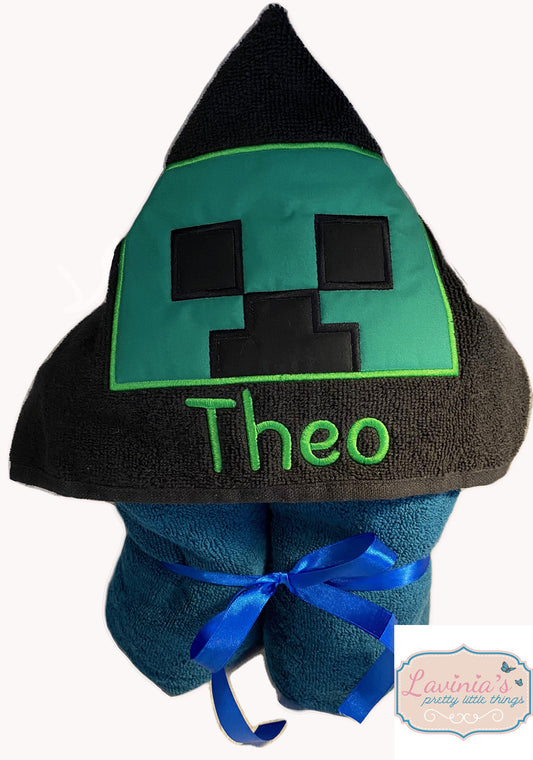Minecraft hooded towel
