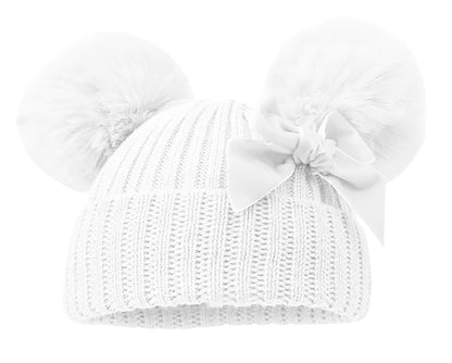 Personalised Hat With Double Pom Pom, Babies