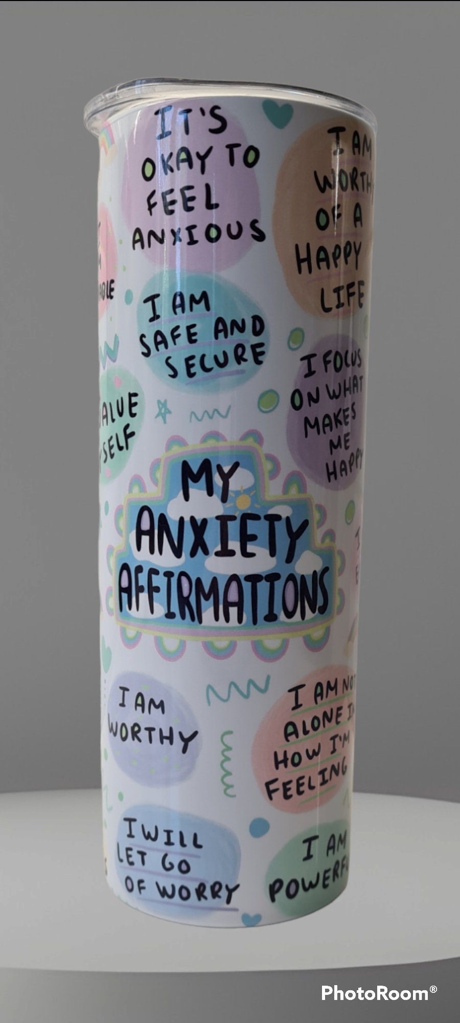 Anxiety affirmations tumbler