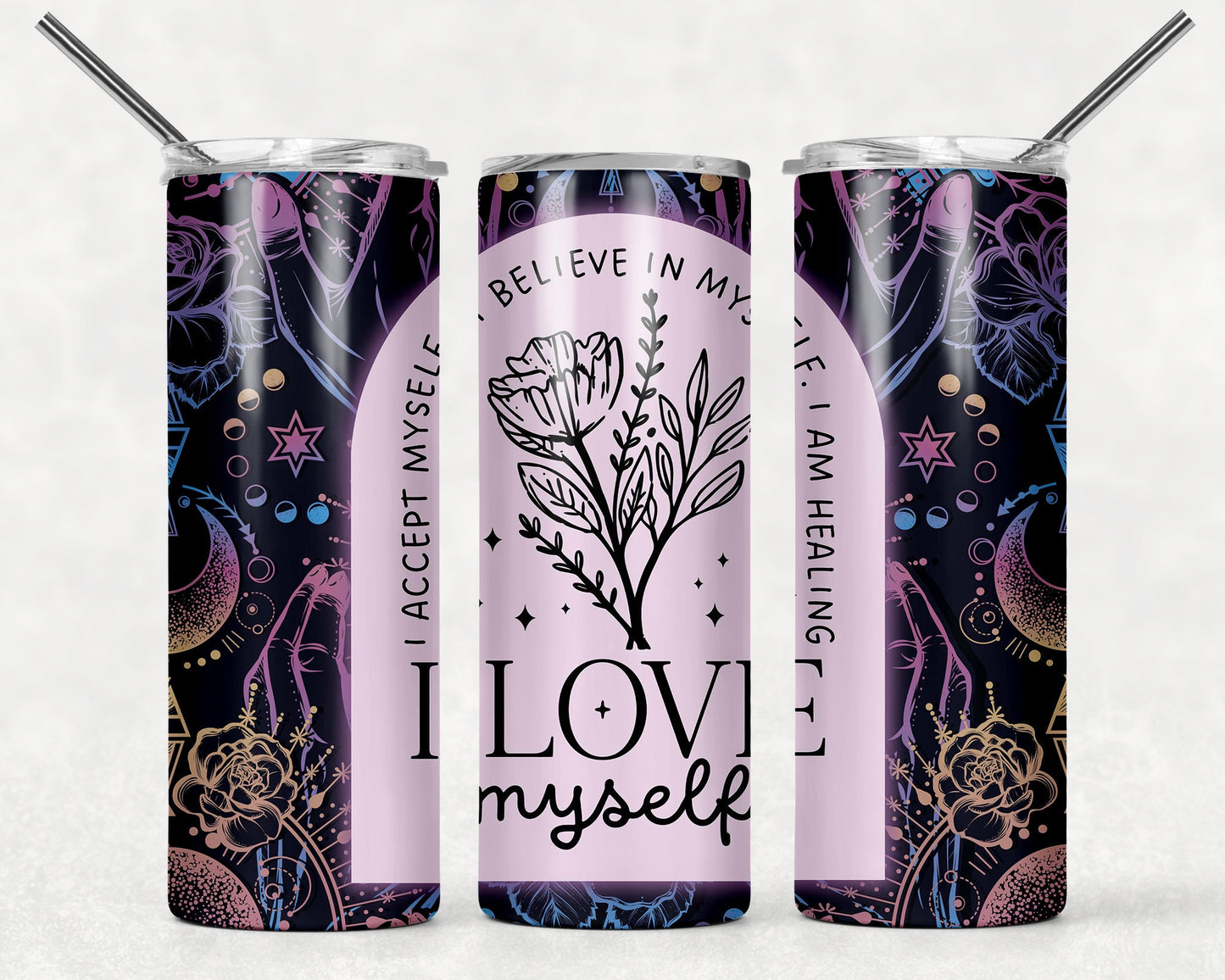 Celestial Positive Affirmations Tumbler