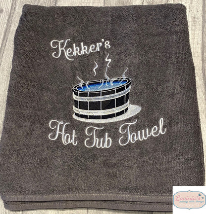 Custom hot tub towel