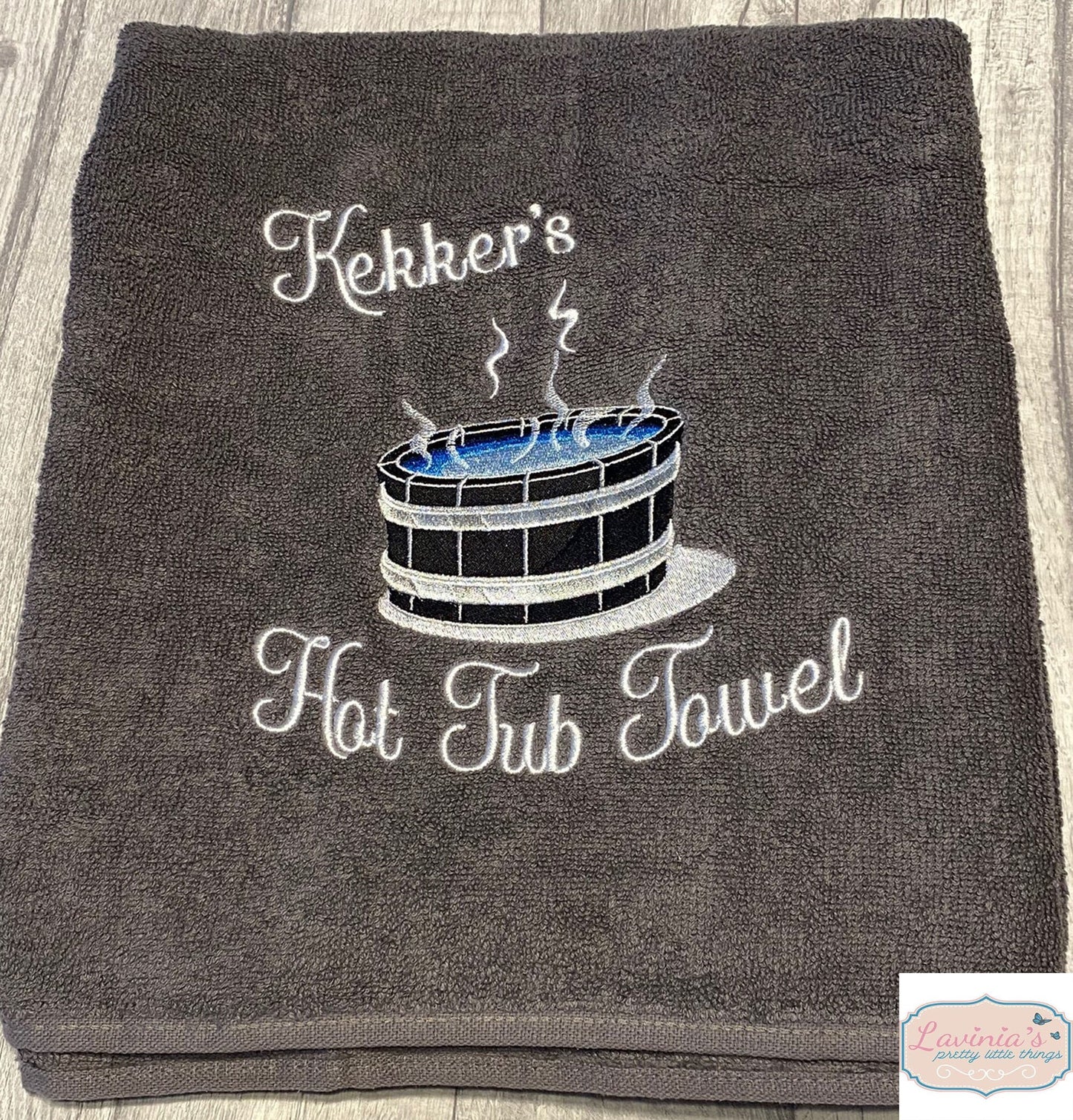 Custom hot tub towel