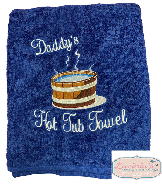 Fathers day hot tub towel