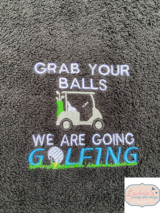 Golf Towel, Personalised Golf Buggy Design