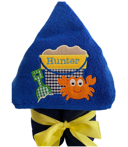 Childrens beach hooded towel