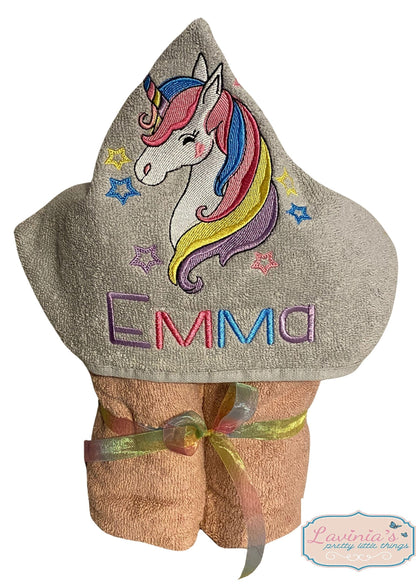 Unicorn hooded towel