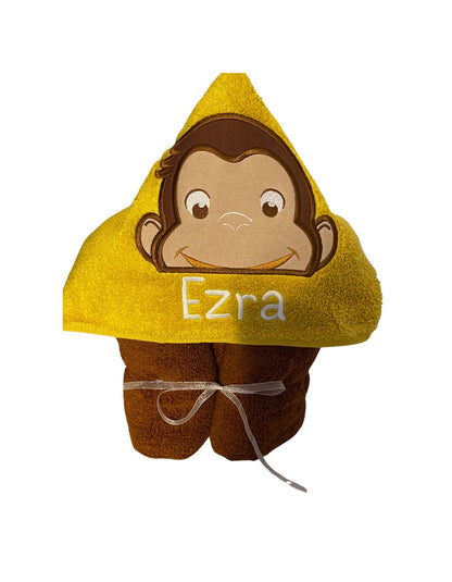 Monkey hooded towel