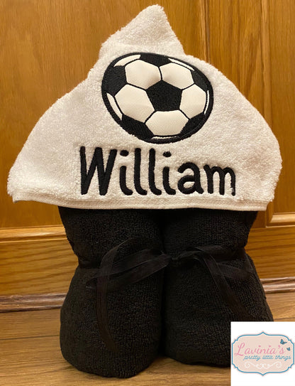 Football hooded towel