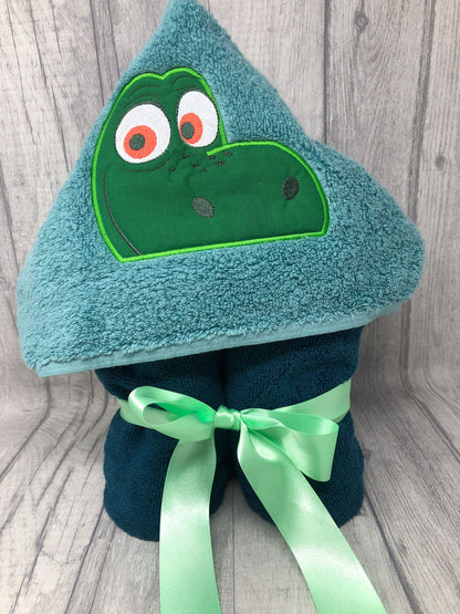 Dinosaur hooded towel