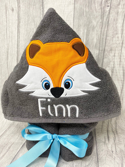 Animal personalised hooded towel