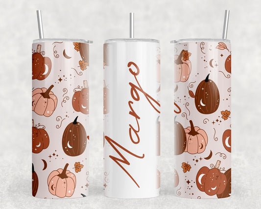 Boho pumpkin autumnal tumbler