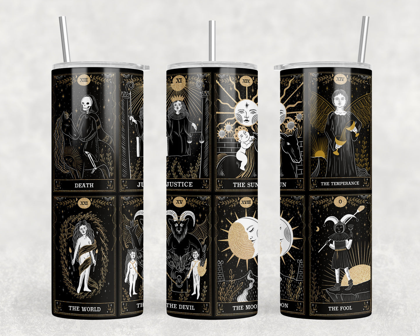 Tarot card tumbler drinkware