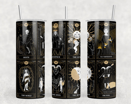 Tarot card tumbler drinkware
