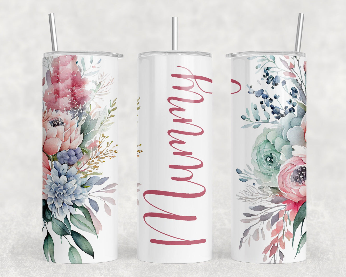 Pastel floral tumbler