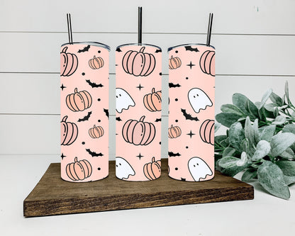 Ghost pumpkin pastel tumbler