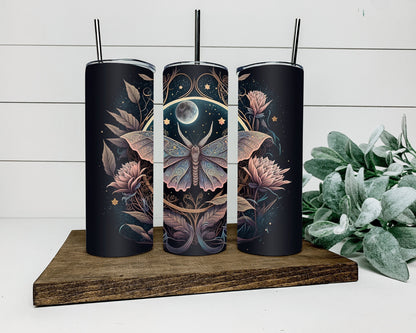 Mystical moth tumbler