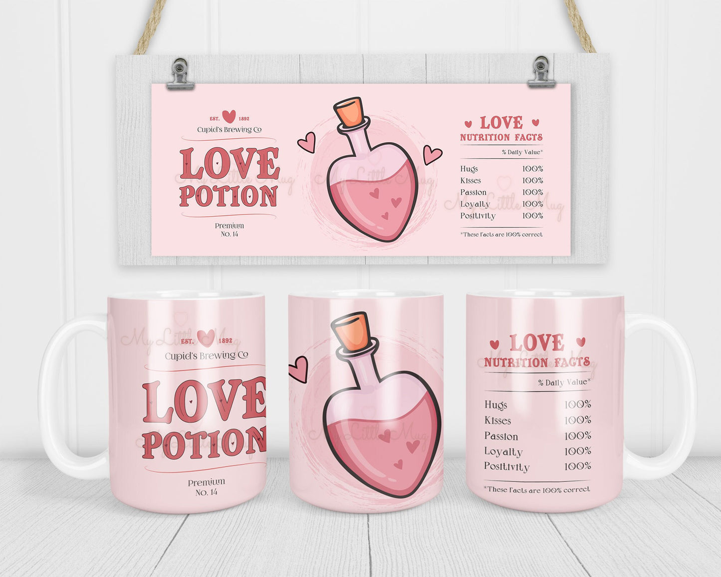 Love Potion Mug / Valentines Mug / Unique Gift For Her / Love Potion Mug / Valentines Day Gift