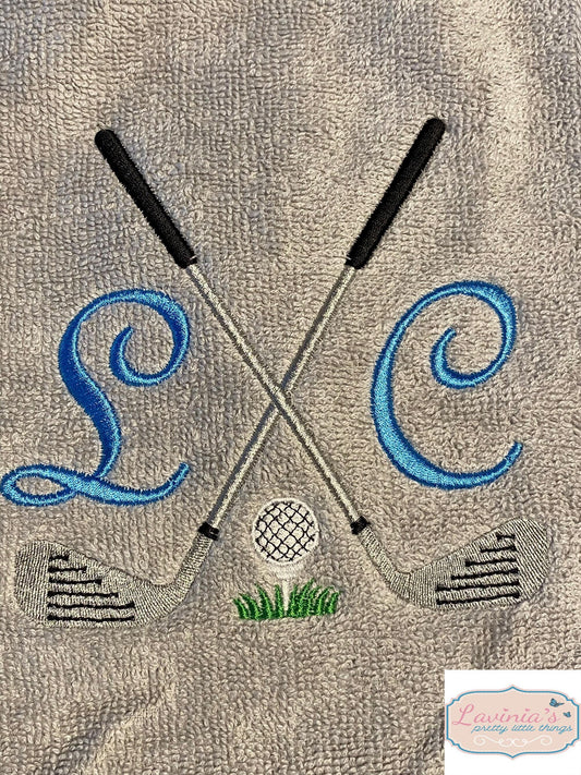 Initials golf towel