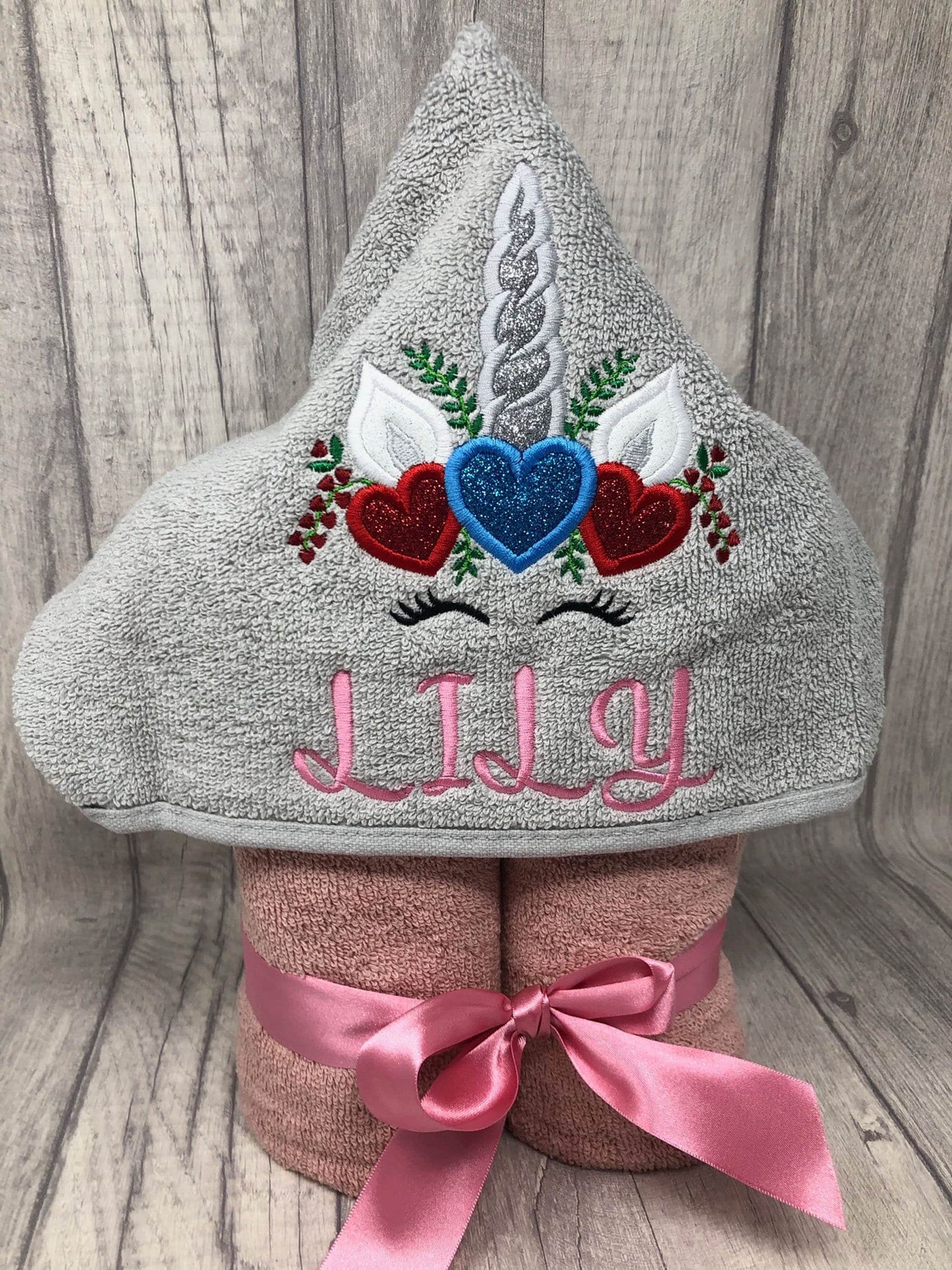 Personalised Kids Hooded Towel, Hooded Bath Towel, Embroidered Name Hood Towel, Holiday Swimming, Custom Name, Personalised Gifts For Kids