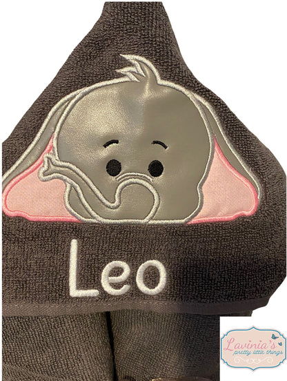 Elephant hooded towel