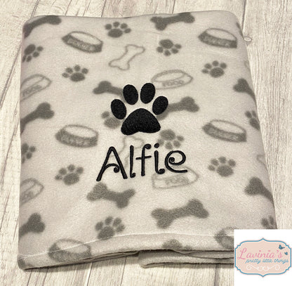 Paw print blanket